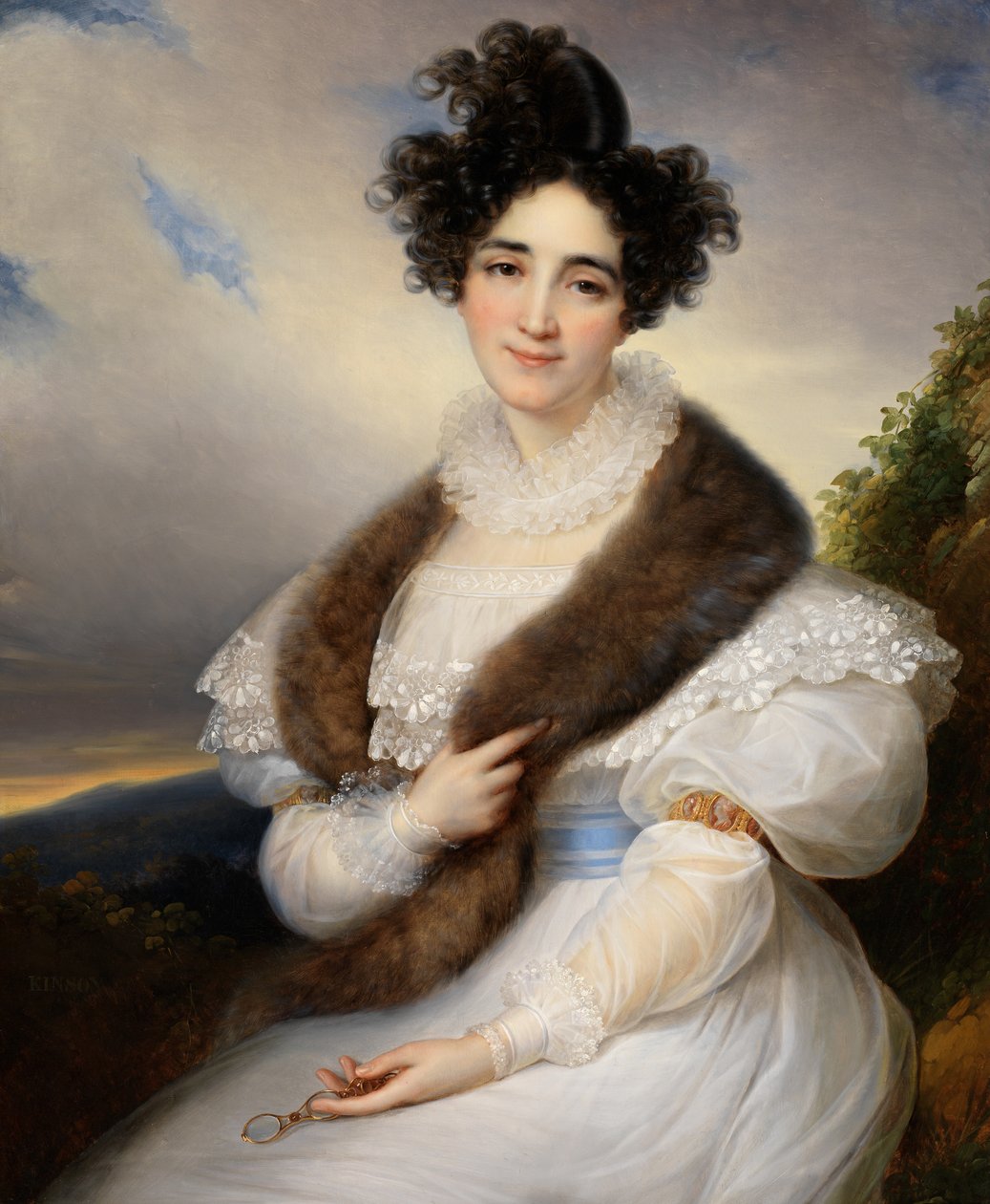 Portrét Marie-Josephine Lafont-Porcher (olej na plátně) od François Joseph Kinsoen