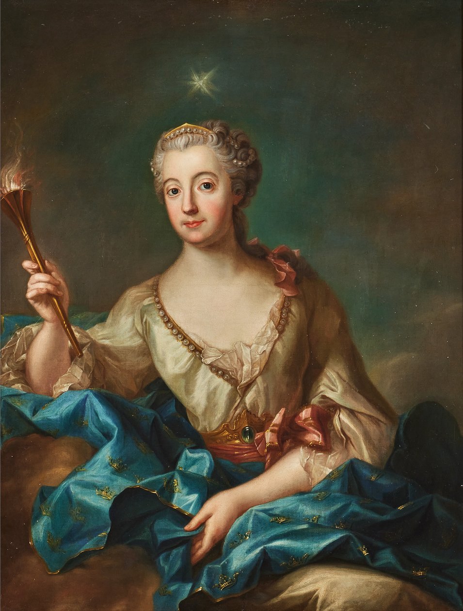 Královna Louisa Ulrika jako Aurora od Francois Adrien Grasognon Latinville
