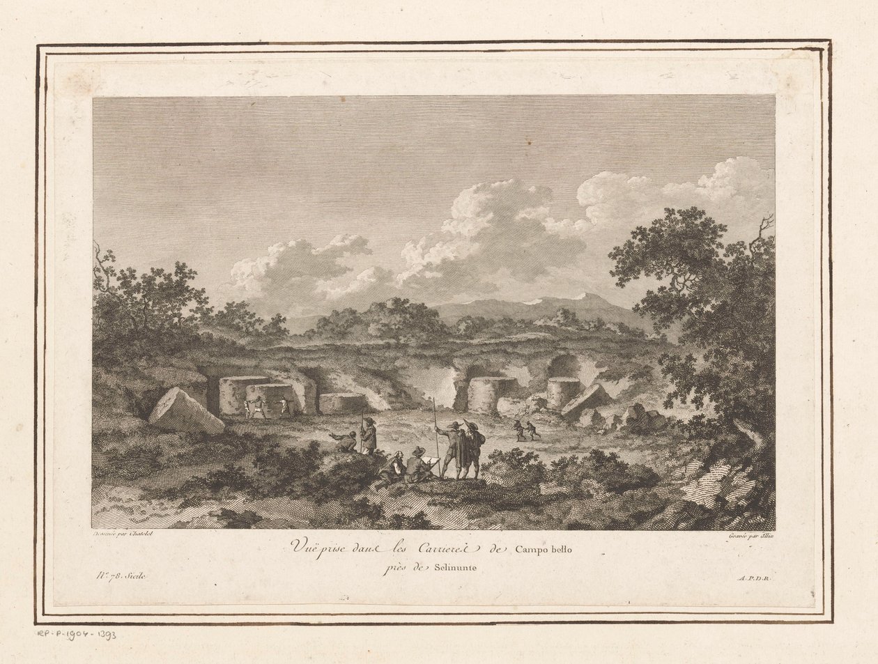 Pohled na lom v Campo Bello, Selinunte Vuë prize dans les Carrieres de Campo bello près de Selinunte (název na objektu) od François Allix