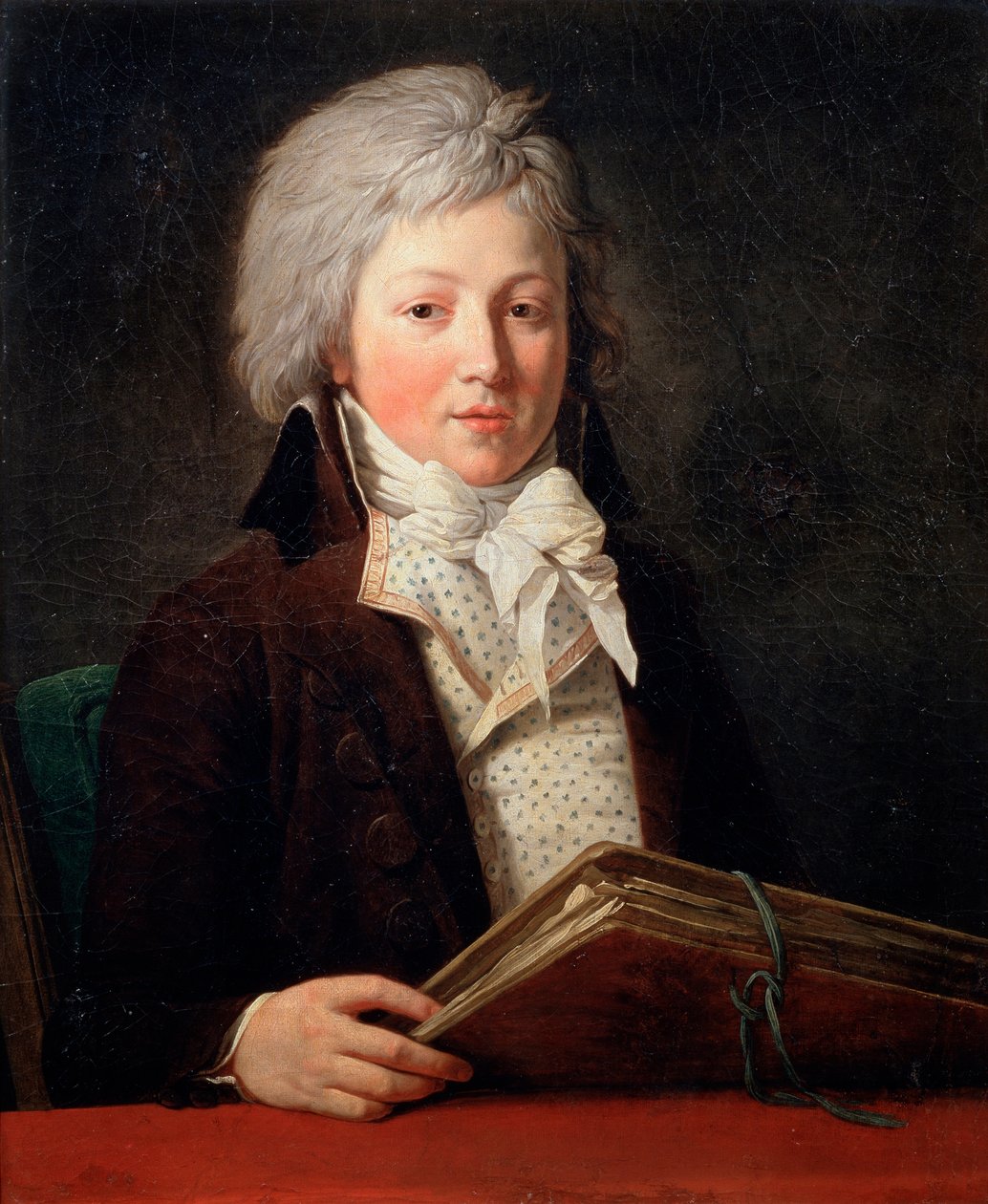 Portrét mladého muže držícího složku s kresbami, 1791. od François André Vincent