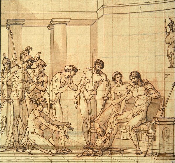 Nemluvně Pyrrhus před Glaucias od François André Vincent