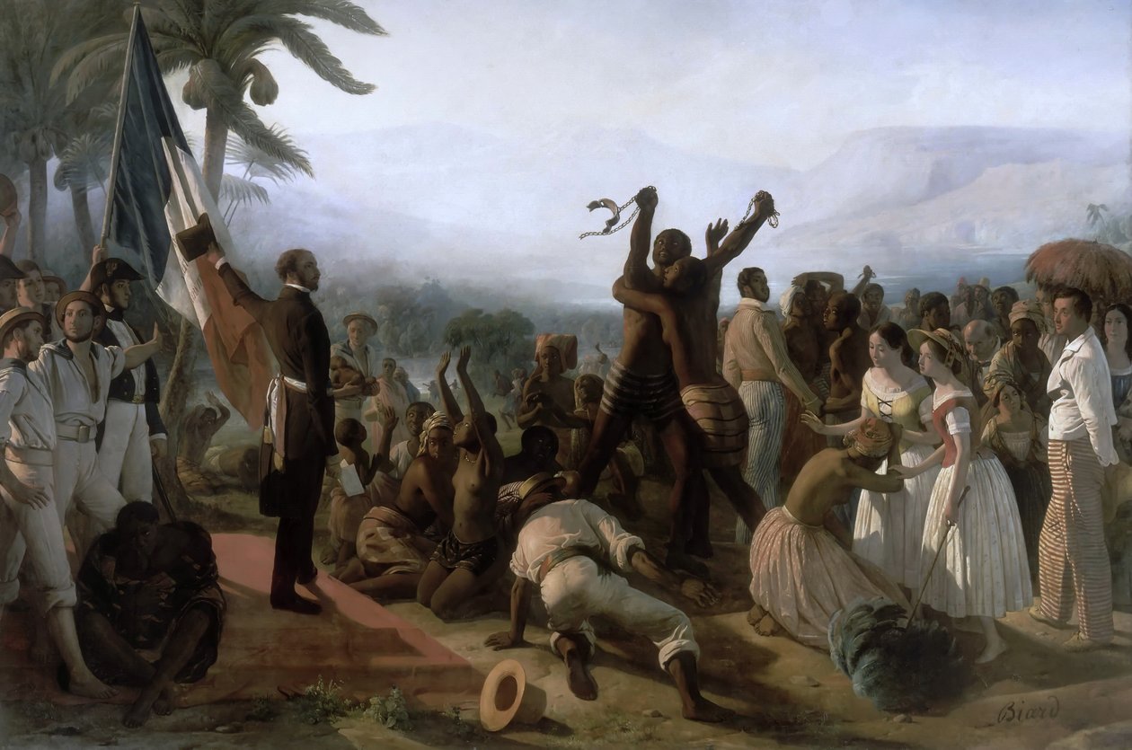 Vyhlášení zrušení otroctví ve francouzských koloniích, 27. dubna 1848 od François Auguste Biard