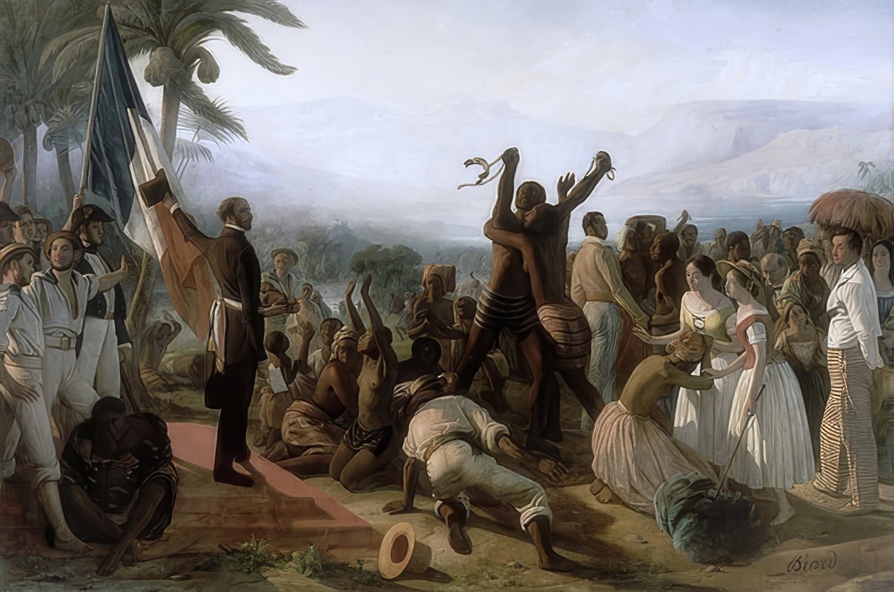 Prohlášení o zrušení otroctví ve francouzských koloniích 23. dubna 1848. 1848/49 od François Auguste Biard