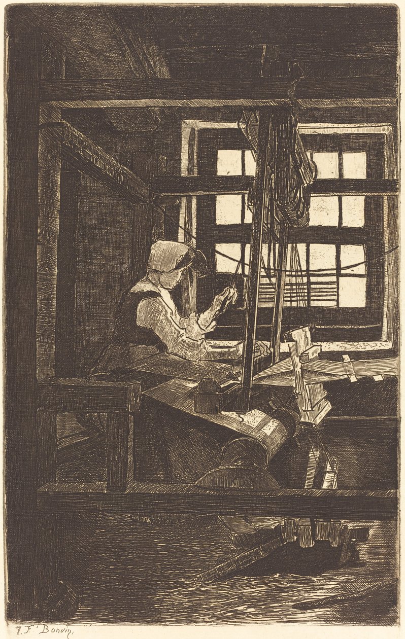 Weaver (La Tisserande) od François Bonvin