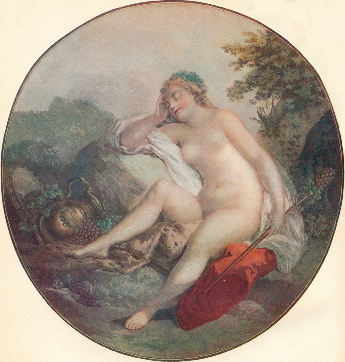 Bacchante, 18. století od François Boucher
