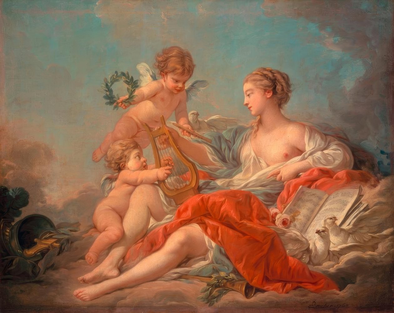 Alegorie hudby od François Boucher