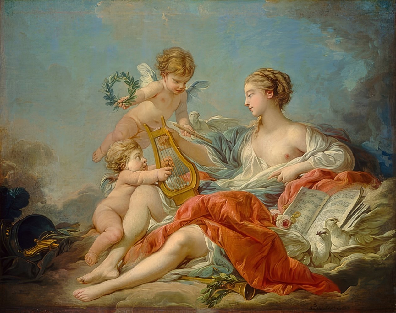 Alegorie hudby. 1764 od François Boucher