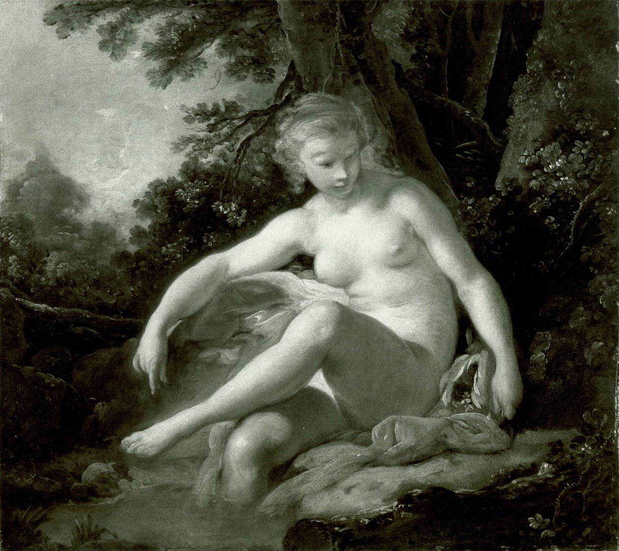 Koupající se nymfa od François Boucher