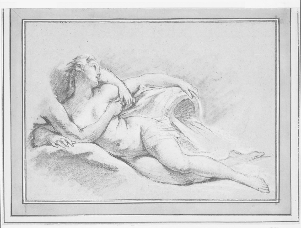 Boucher - Studie pro dvě nymfy, asi 1749 od François Boucher