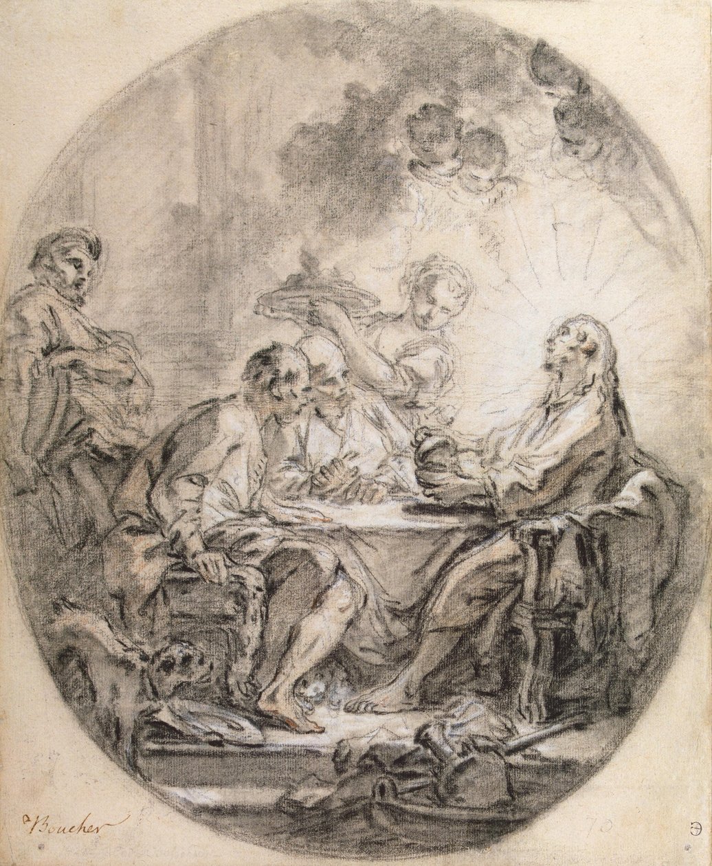 Boucher - Poutníci v Emauzích, 50.-60. léta 17. století od François Boucher