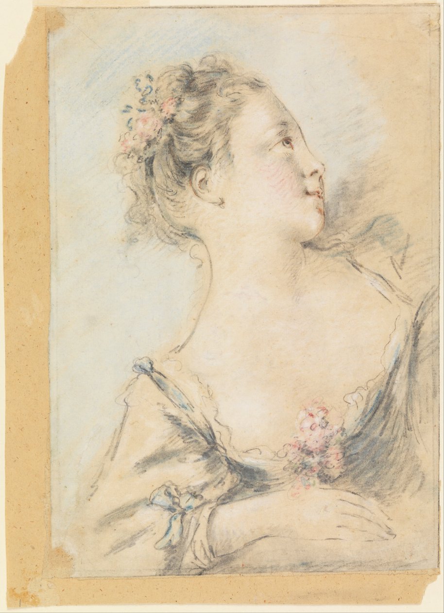 Busta mladé dívky od François Boucher