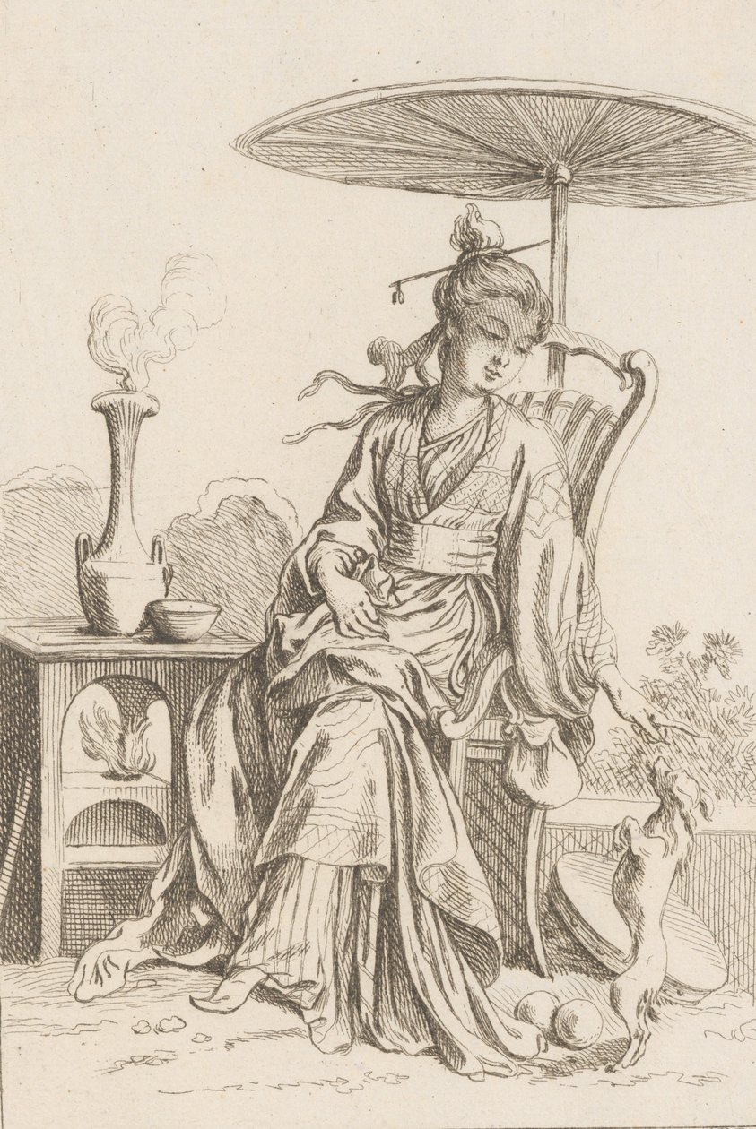 Čínská dáma, 1738-45. od François Boucher