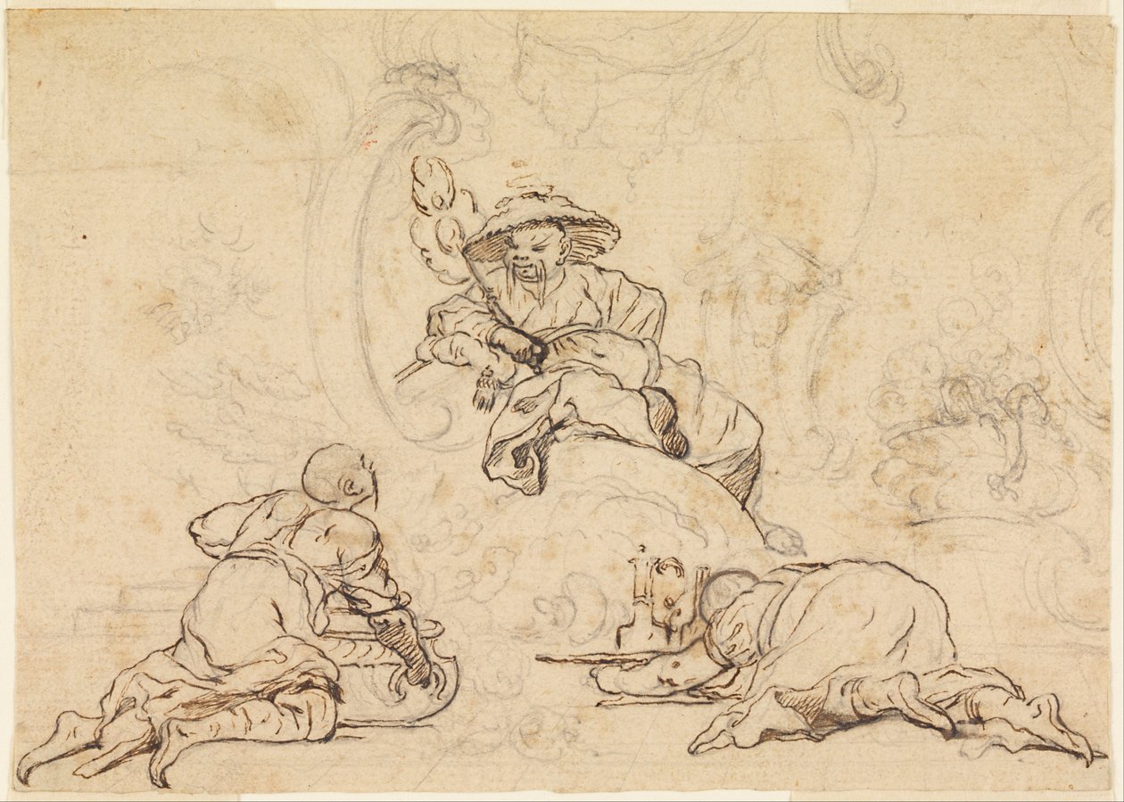Návrhy pro chinoiserie ornament od François Boucher