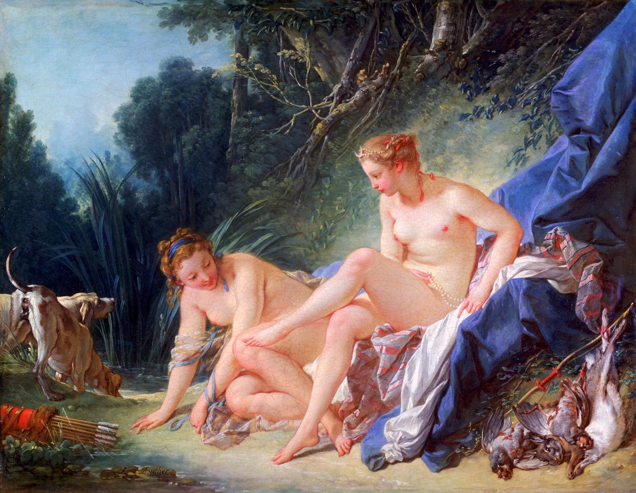 Diana vycházející z vany, 1742 od François Boucher
