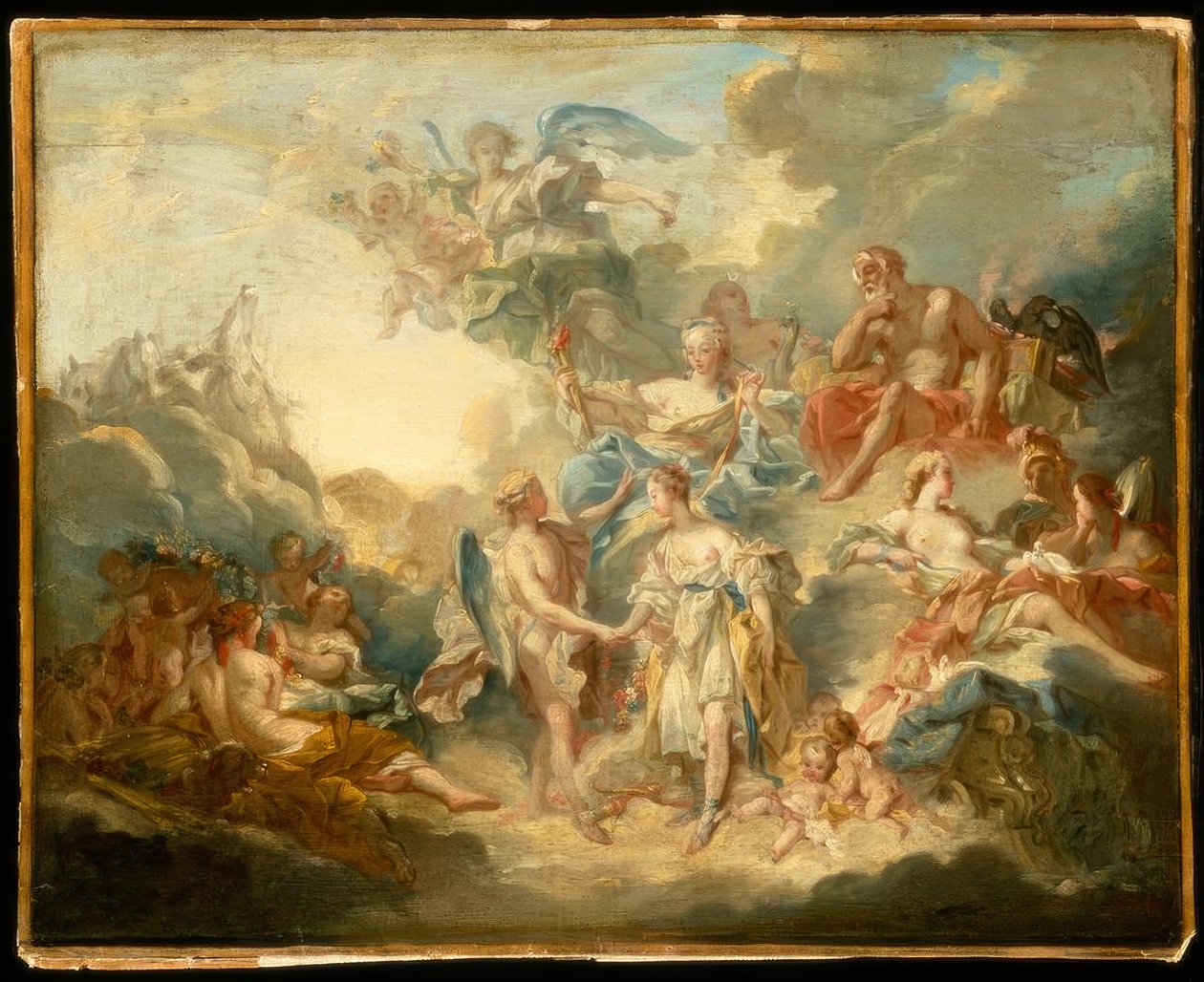 F.Boucher, svatba Amora a Psyché / obraz, 18. stol od François Boucher