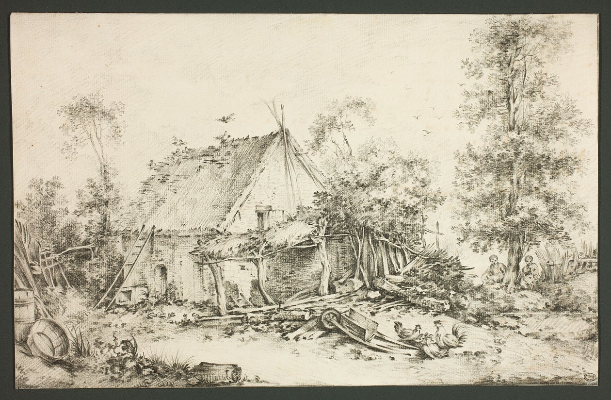 Farmářský dvůr od François Boucher