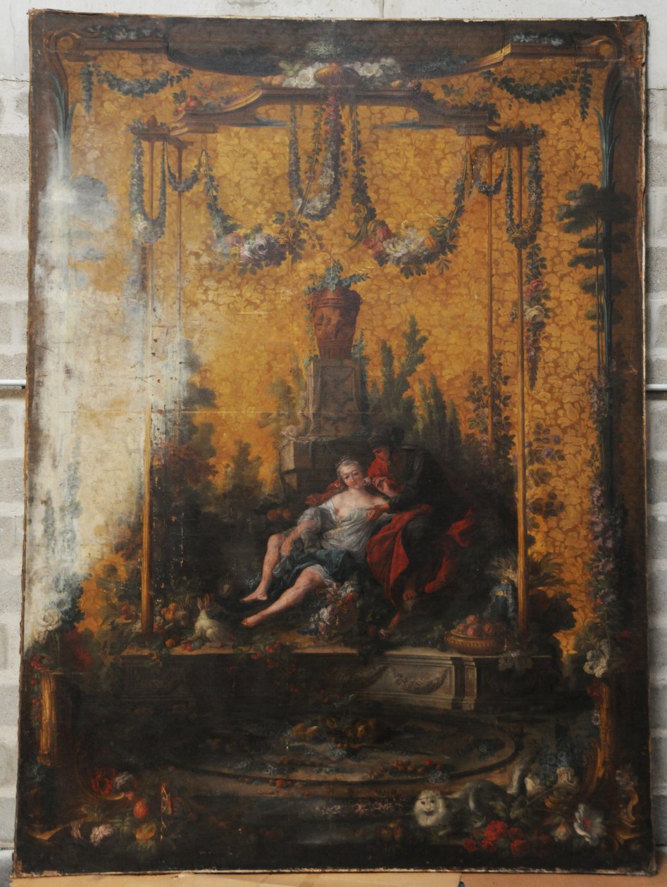 François BOUCHER, Maurice JACQUES - CARTON DE TAPISSERIE. VERTUMNE ET POMONE, GOB-20-001 od François Boucher