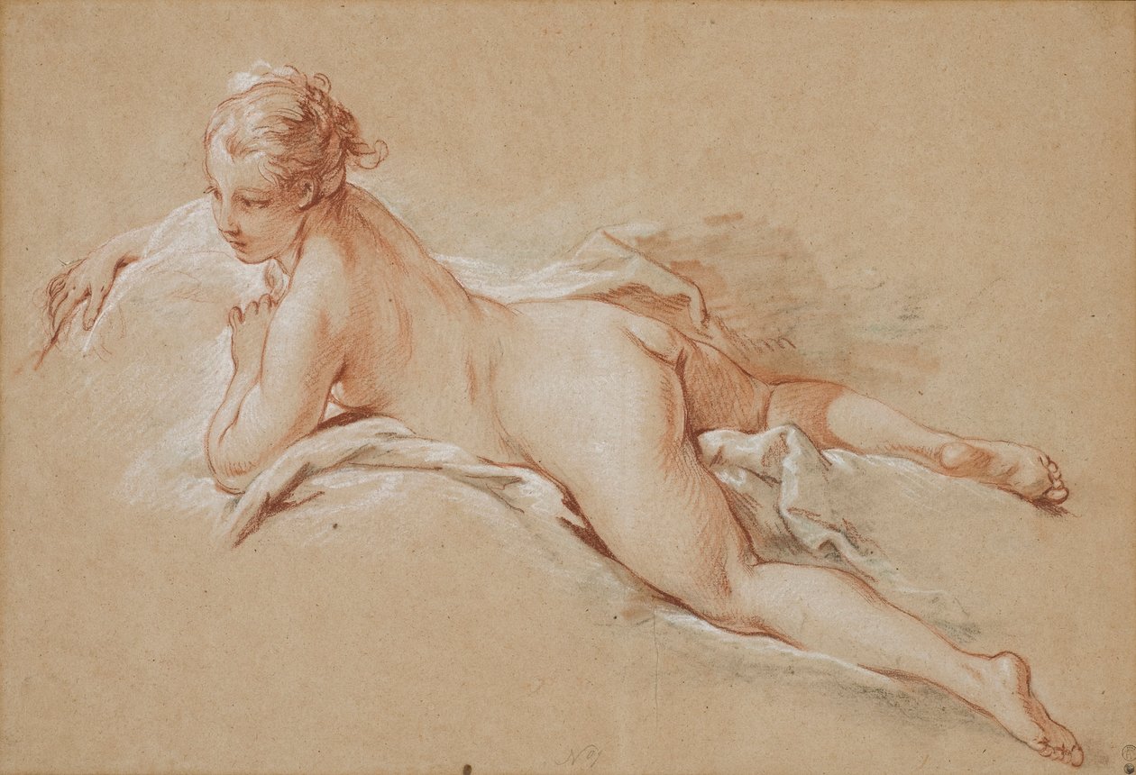 Francouzština: Žena ležící na břiše od François Boucher