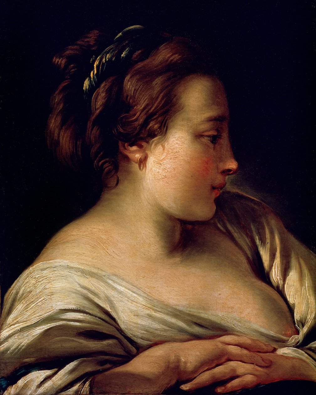 Hlava dívky, 18. století od François Boucher