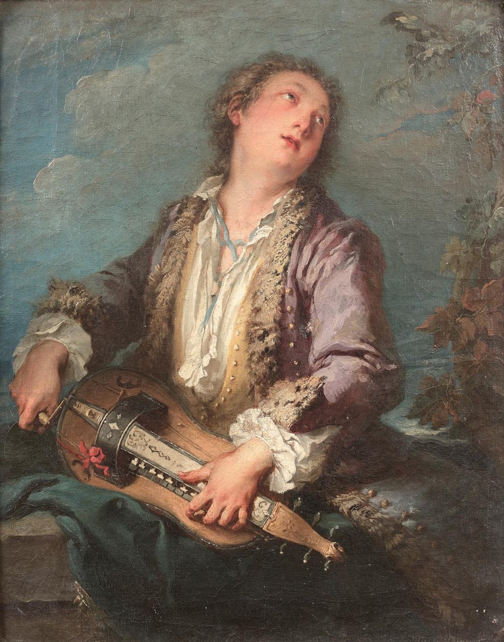 Hráč na Hurdy-Gurdy od François Boucher