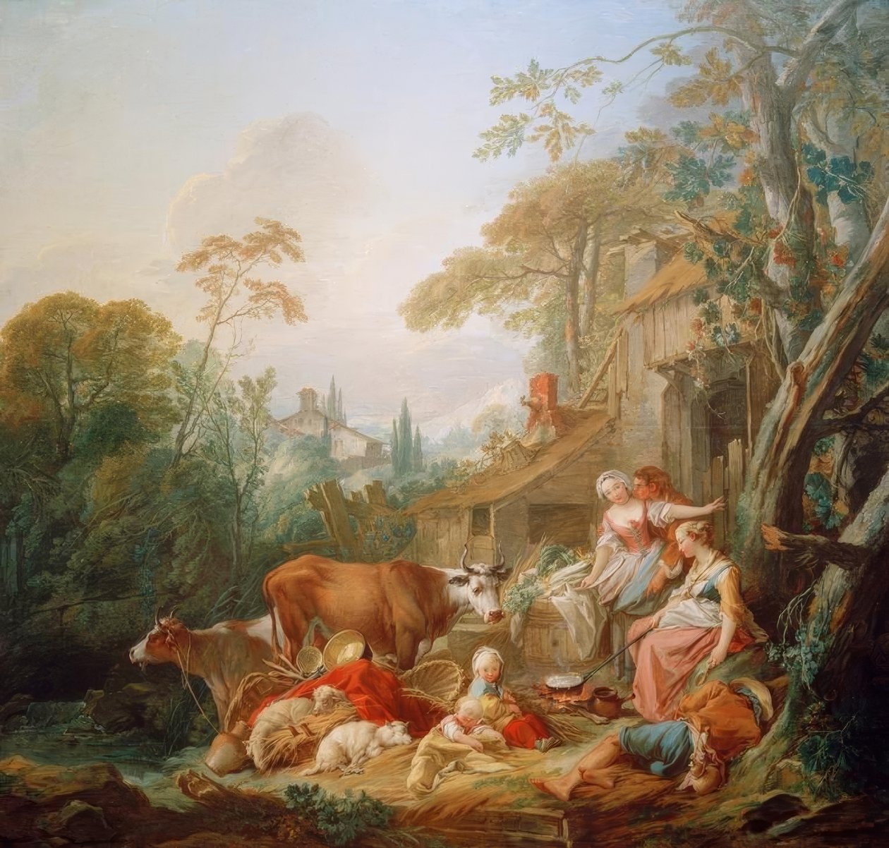 Venkovská idyla od François Boucher