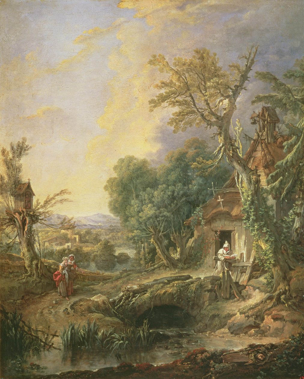 Krajina s poustevníkem, 1742 od François Boucher