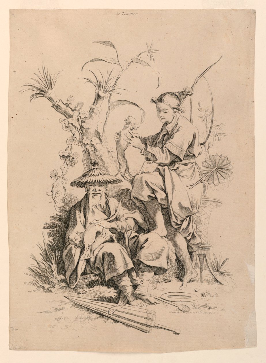 Le Toucher (Touch) ze série Les Cinq Senses (The Five Senses) od François Boucher