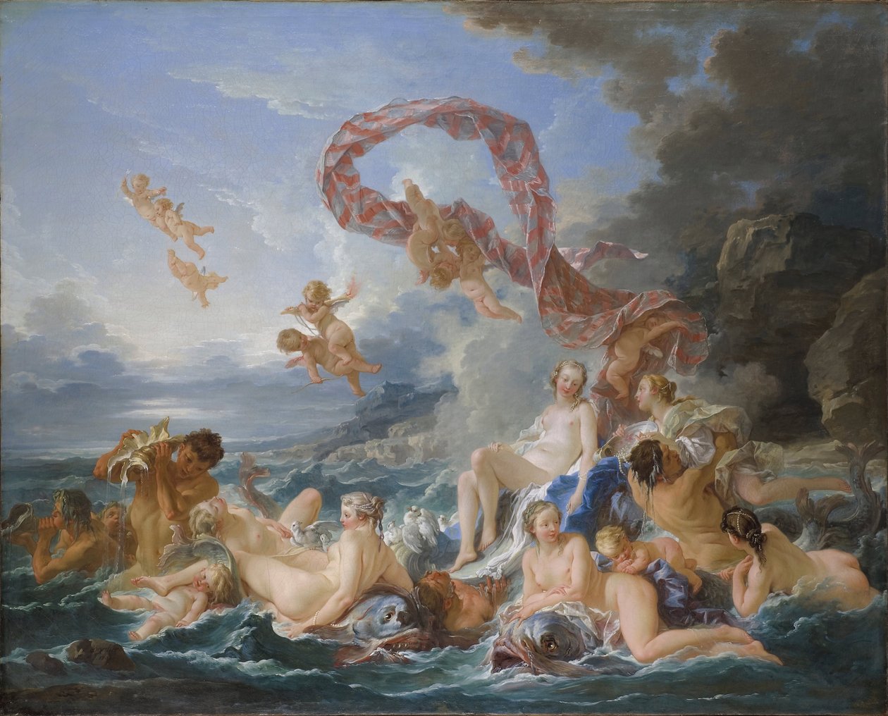 Triumf Venuše - Triumf Venuše - Boucher, Francois (1703-1770) - 1740 - Olej na plátně - 130x162 - Nationalmuseum Stockholm od François Boucher