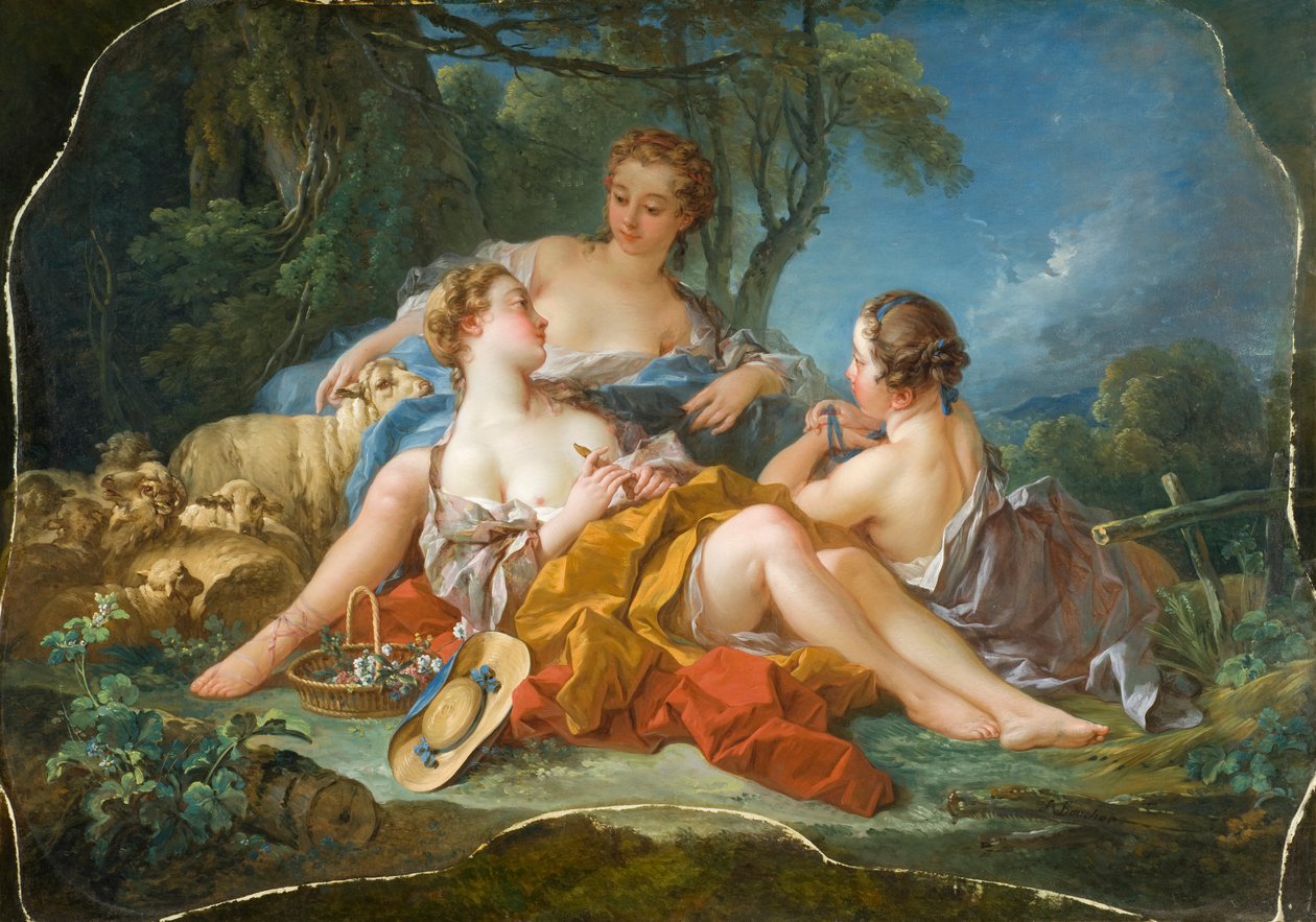 Pastýřské zpovědi, asi 1745 od François Boucher
