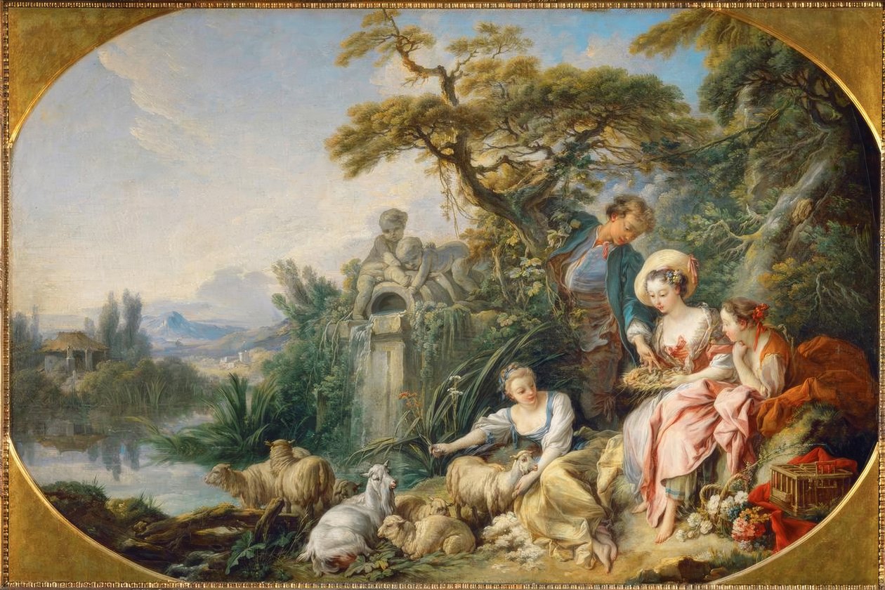 Pastýřské dary nebo Hnízdo od François Boucher