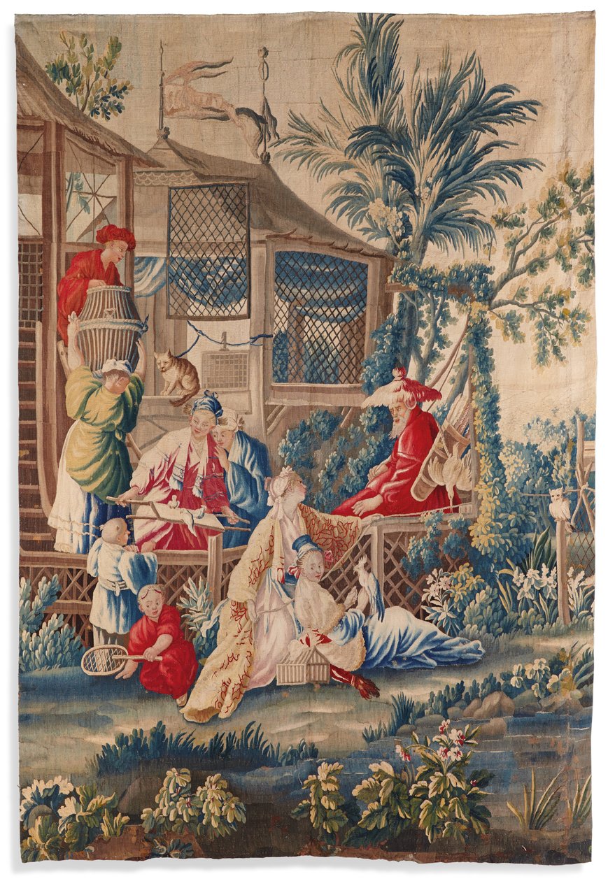 Tapisérie Ludvíka XVI. "aux Chinoiserie", Aubusson, lat. čtvrtina 18. století od François Boucher