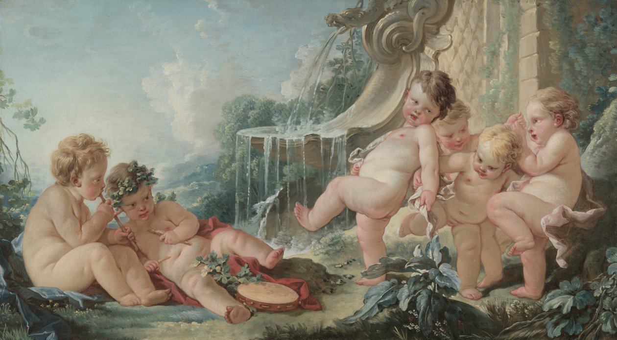 Hudba a tanec, 40. léta 18. století od François Boucher