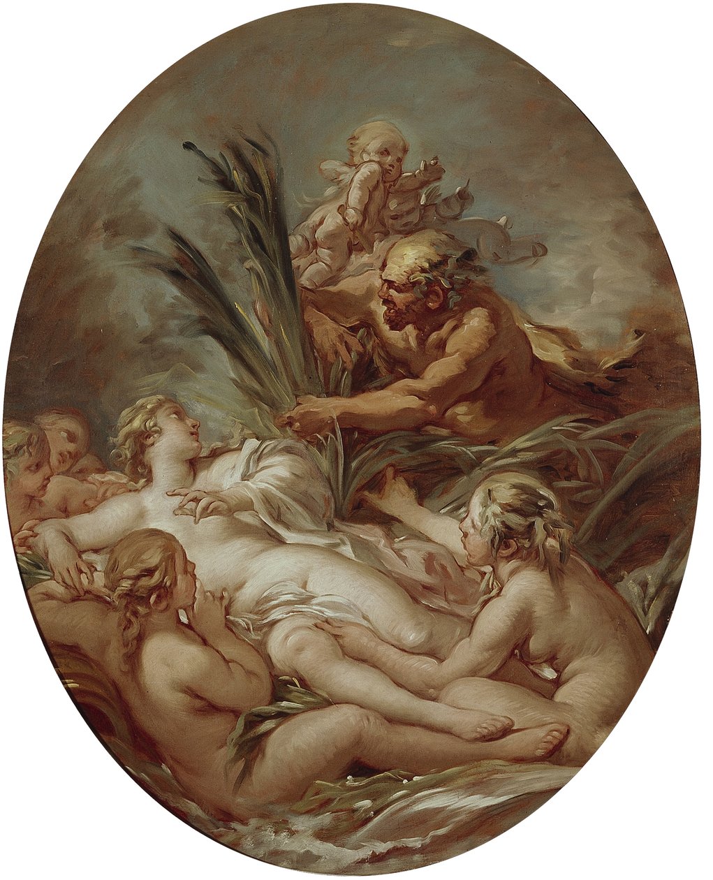 Pan and Nymph Syrinx, 1760-1765 od François Boucher