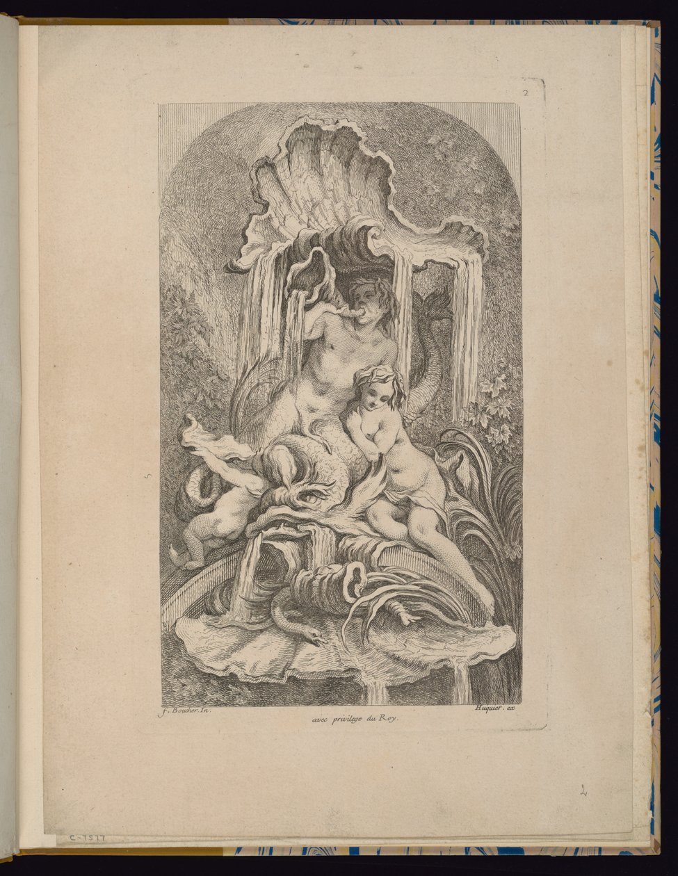 Deska 2, Receuil de Fontaines (sbírka fontán) od François Boucher