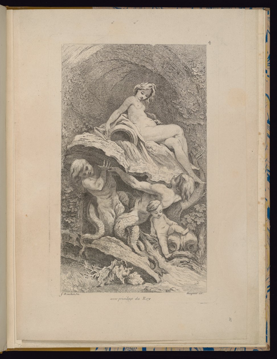 Deska 4, Receuil de Fontaines (sbírka fontán) od François Boucher