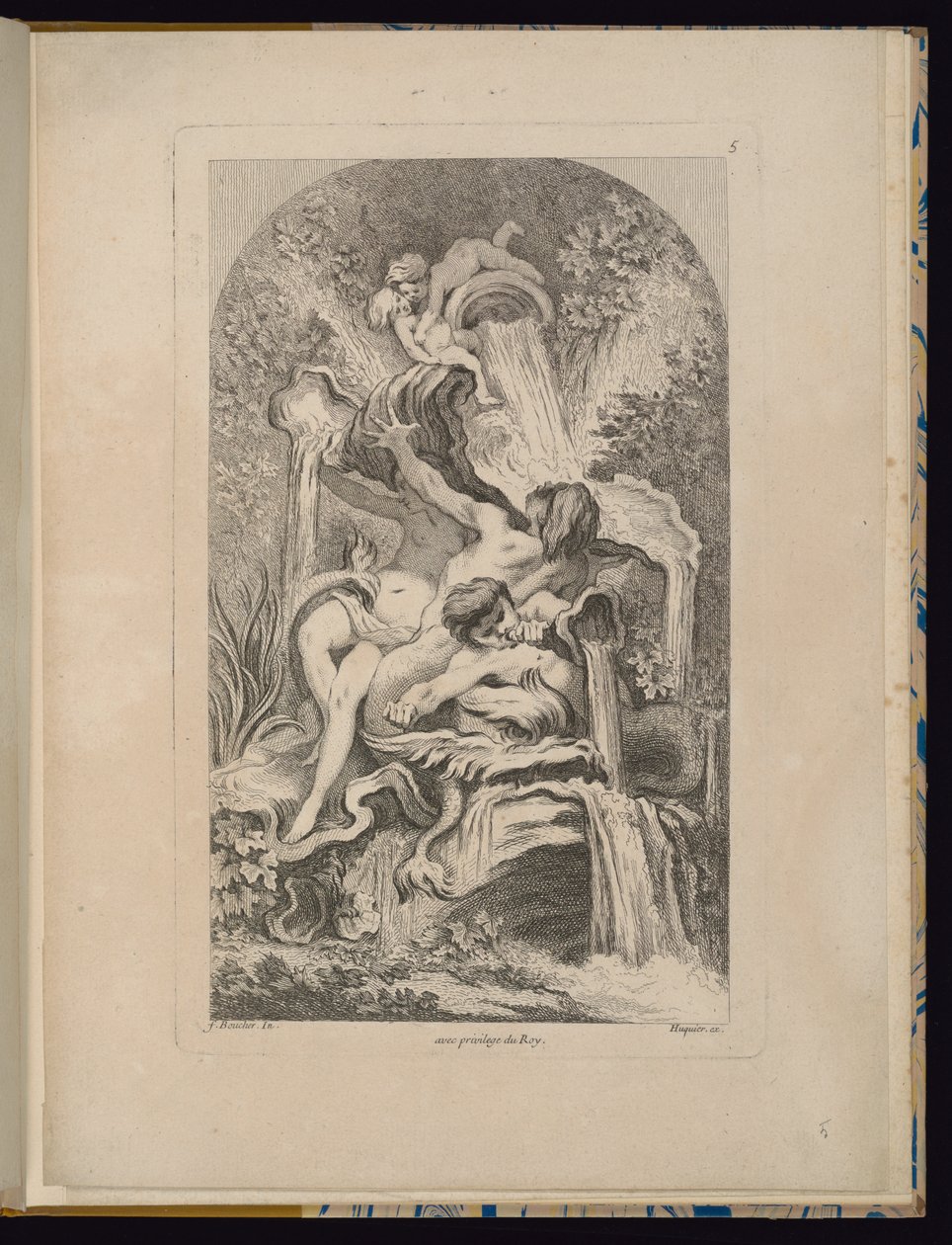 Deska 5, Receuil de Fontaines (sbírka fontán) od François Boucher