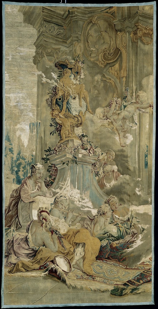 Vstup Psyché do Amorova paláce [levý fragment], z knihy Příběh Psyché od François Boucher