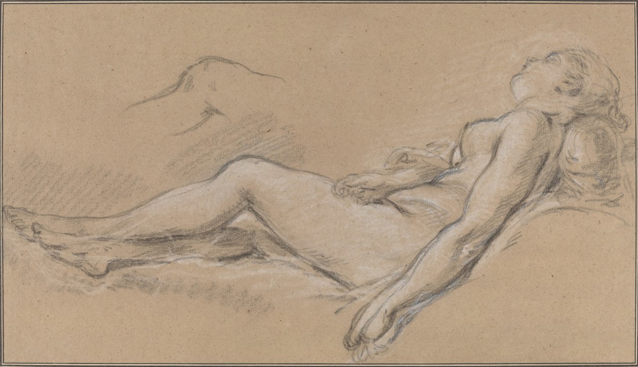 Ležící nymfa od François Boucher