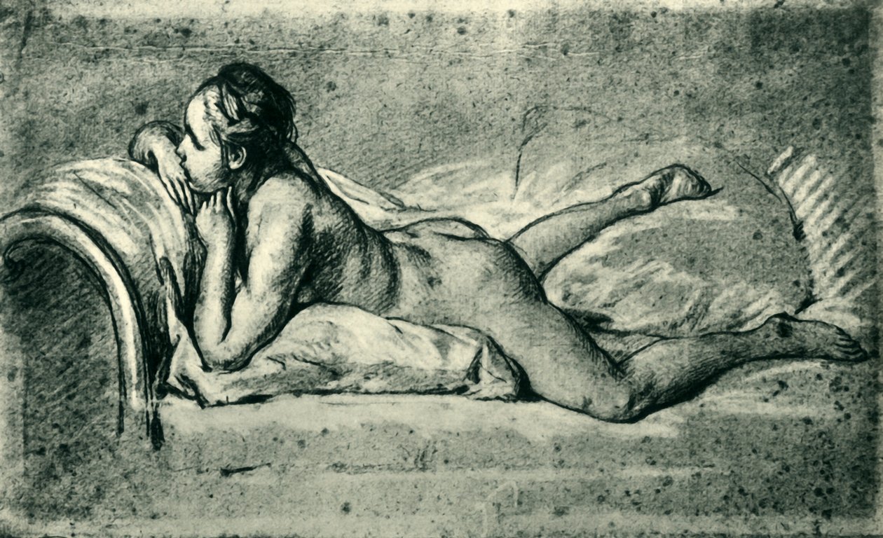 Ležící ženský akt, 1751, 1943. od François Boucher