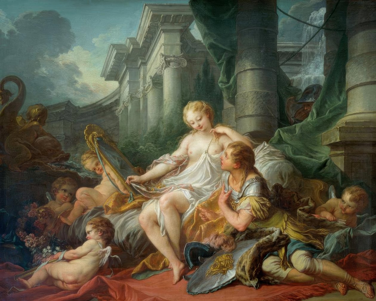 Rinaud a Armide od François Boucher