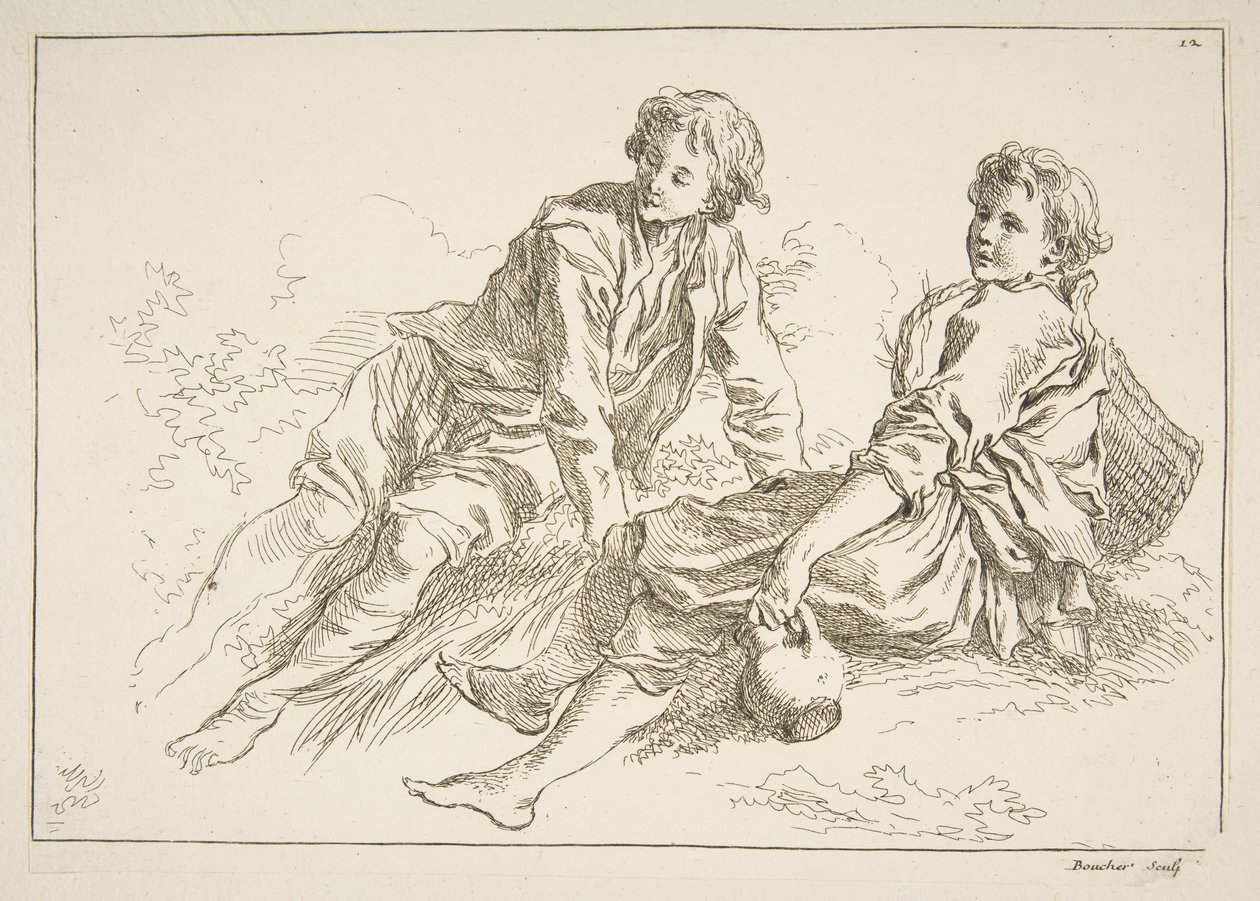 List skic, 1753. od François Boucher