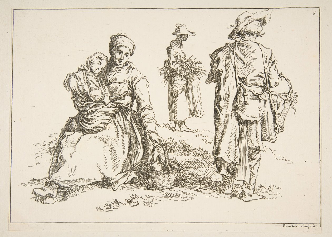 List skic, 1753. od François Boucher