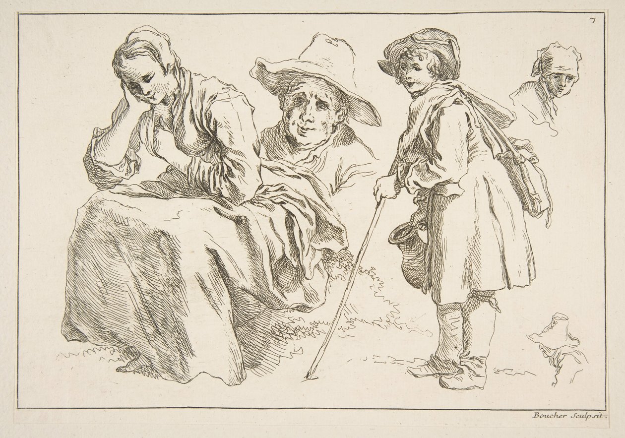 List skic, 1753. od François Boucher
