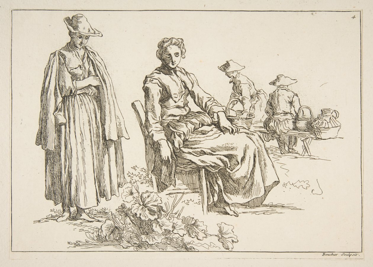 List skic, 1753. od François Boucher