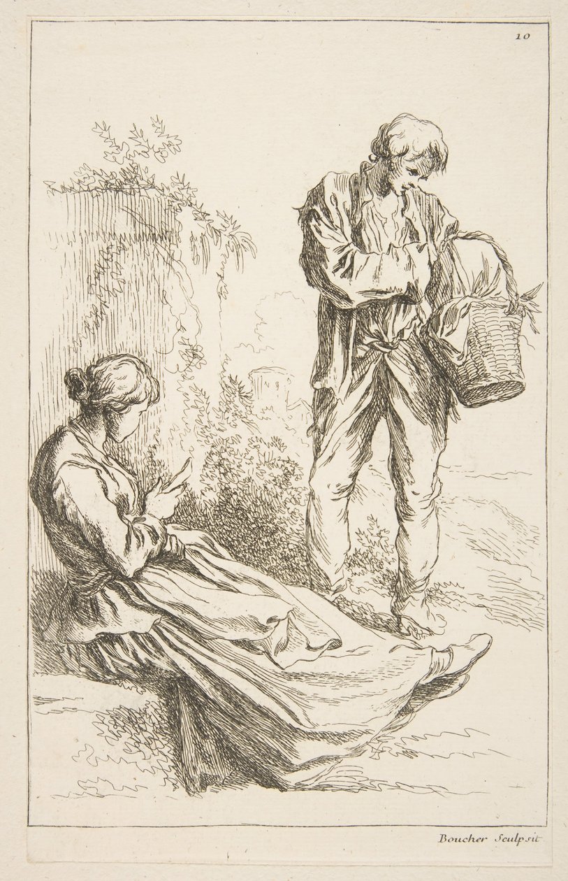 List skic, 1753. od François Boucher