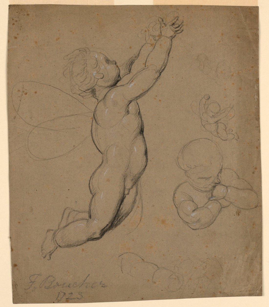 Studie putti od François Boucher