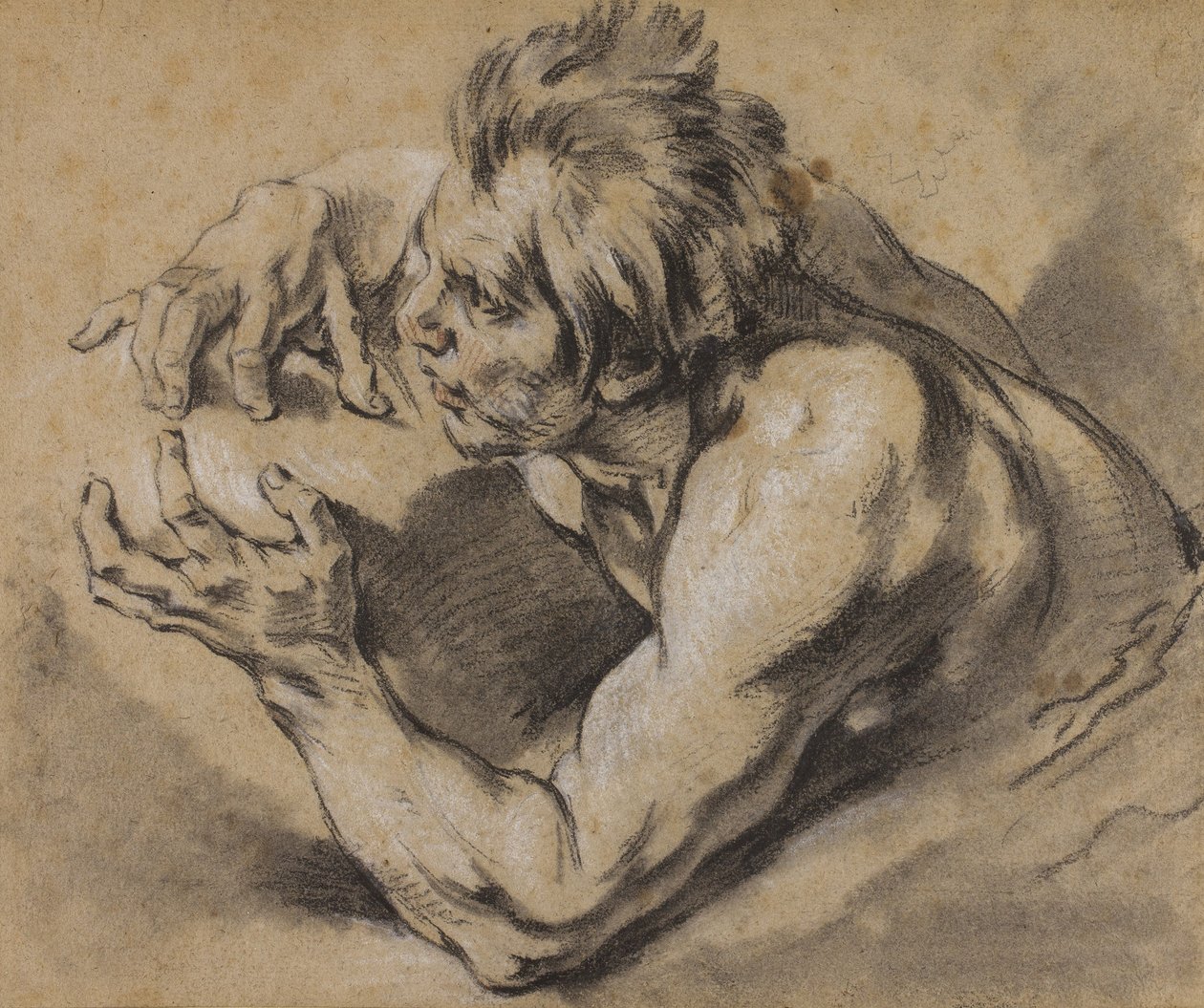 Studie o Tritonovi, 1748-53 od François Boucher