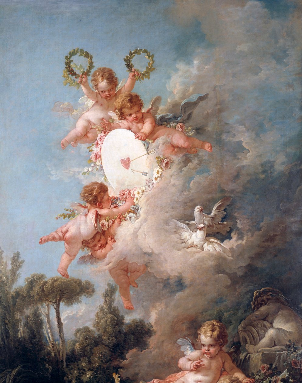 The Angel Detail Love Target. Obraz Francoise Bouchera od François Boucher