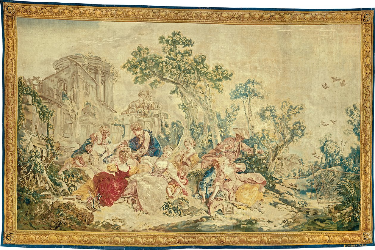 The Bird Catcher, z The Noble Pastoral od François Boucher
