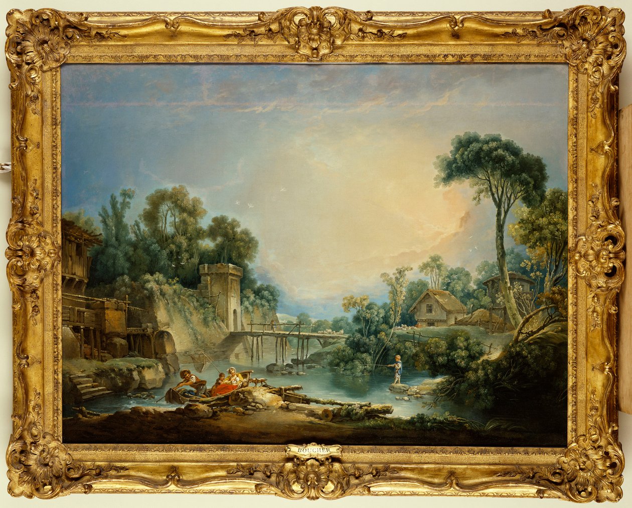 Rustikální most, c.1756 od François Boucher
